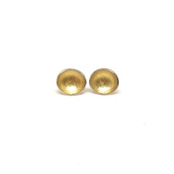 Silver & fused gold earrings