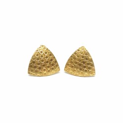 Silver & fused gold earrings